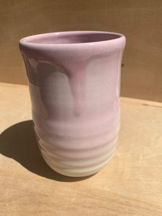 Pink and white Vase