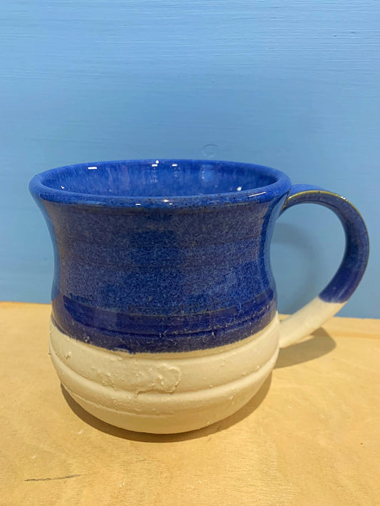 Blue and white textured Coffee mug