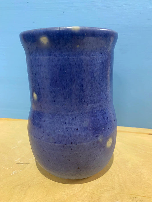 Small blue galaxy vase