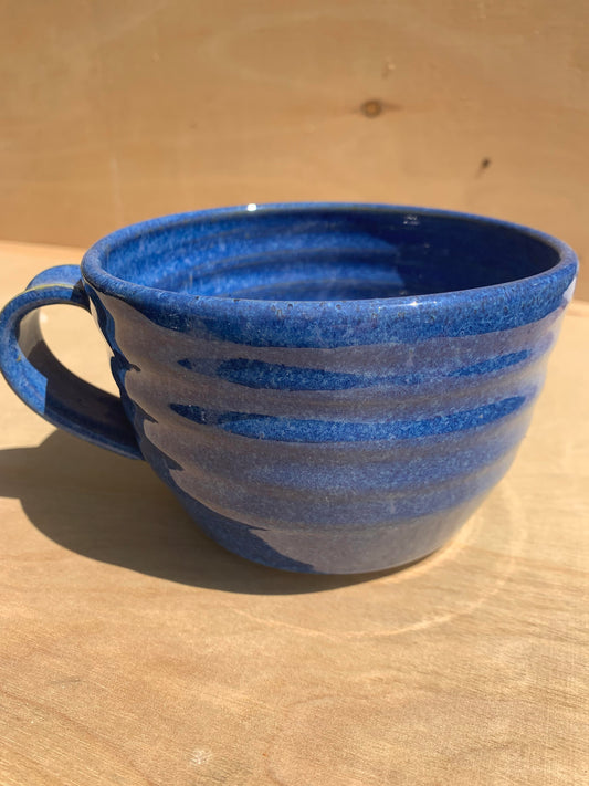 Spiraled blue Cocoa Mug