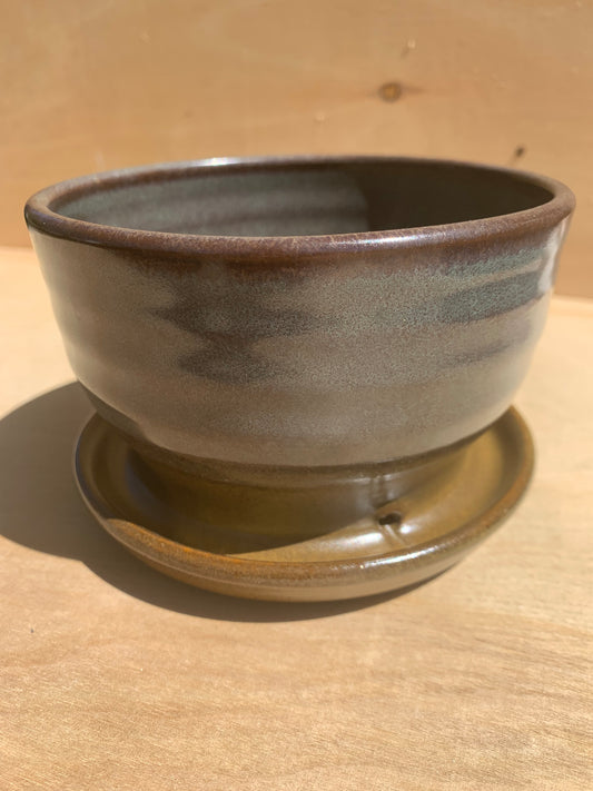 Green and brown Planter
