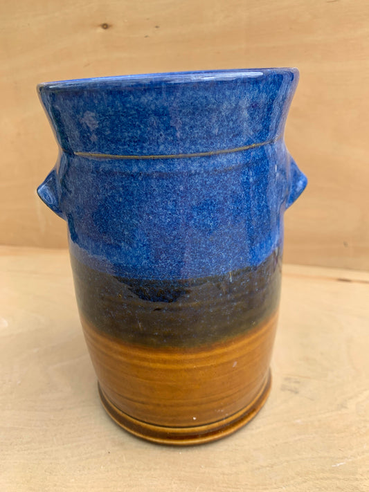 Blue and brown Jar