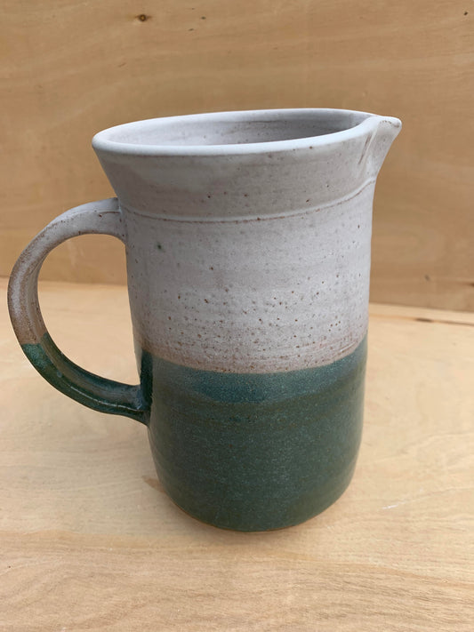 Green and White Pitcher